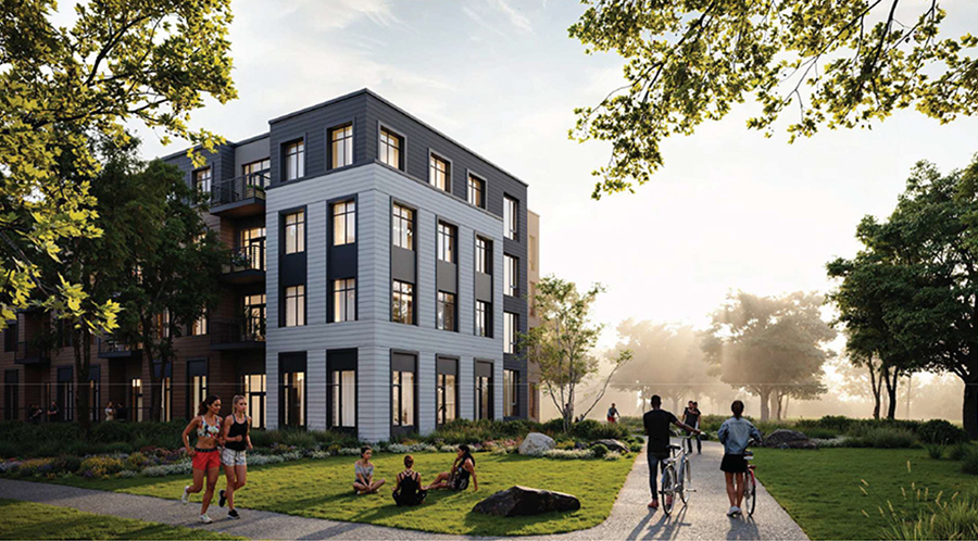 Residences at South Shore courtyard view